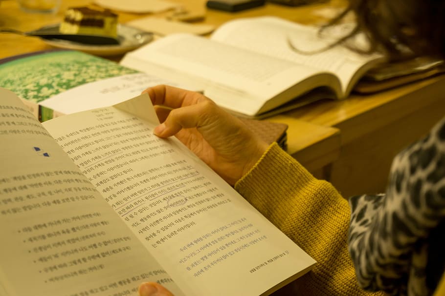 reading, cafe, book, publication, human hand, paper, education HD wallpaper