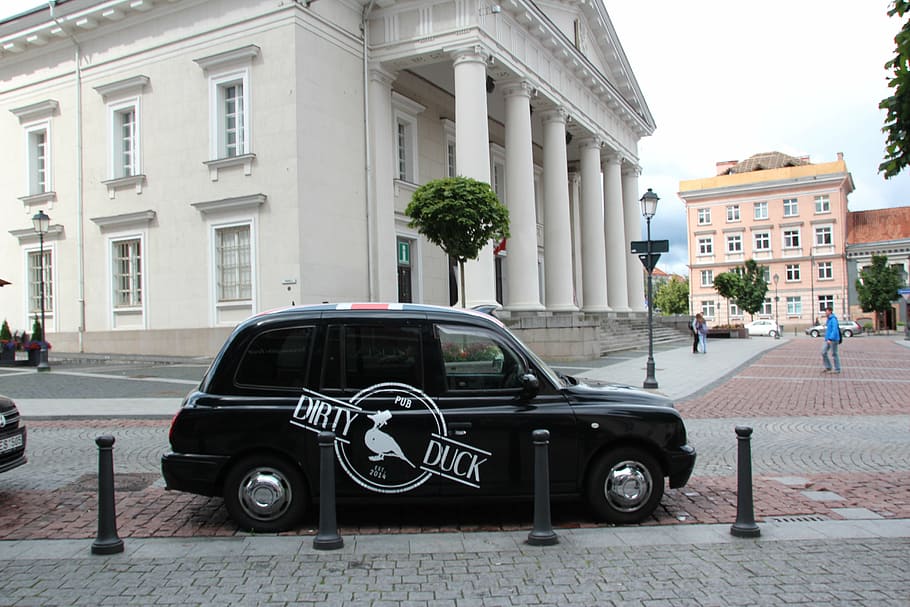 auto, black, elegant, pub, dirty duck, architecture, motor vehicle HD wallpaper