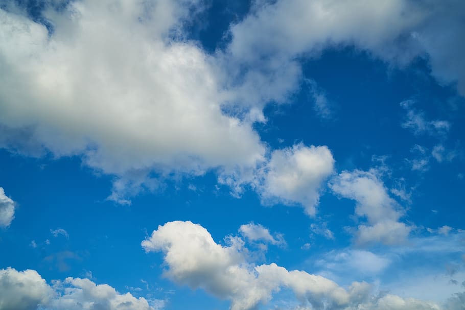 Cloud, Blue, Sky, Clouds, White, summer, landscape, nature HD wallpaper