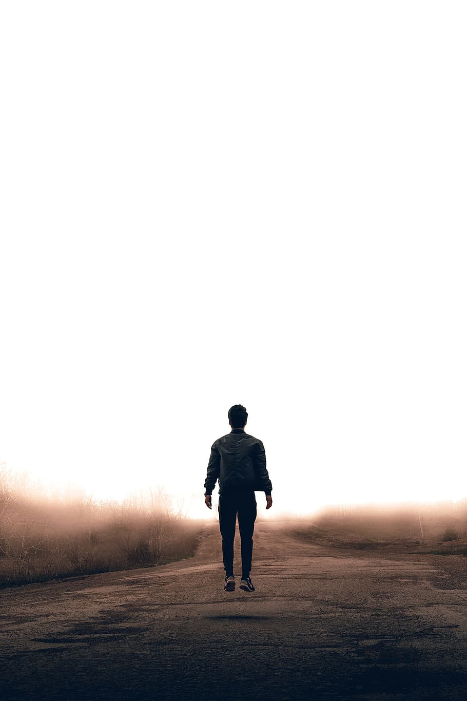 man walking along road, man standing on asphalt road, Soul, Shift