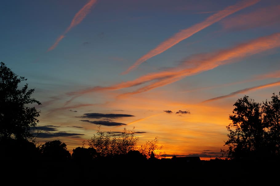 sunset, afterglow, clouds, sky, light, cloudiness, beautiful HD wallpaper