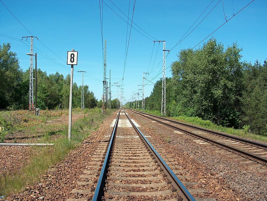 rail, railway, train, rail traffic, railroad track, transport HD wallpaper