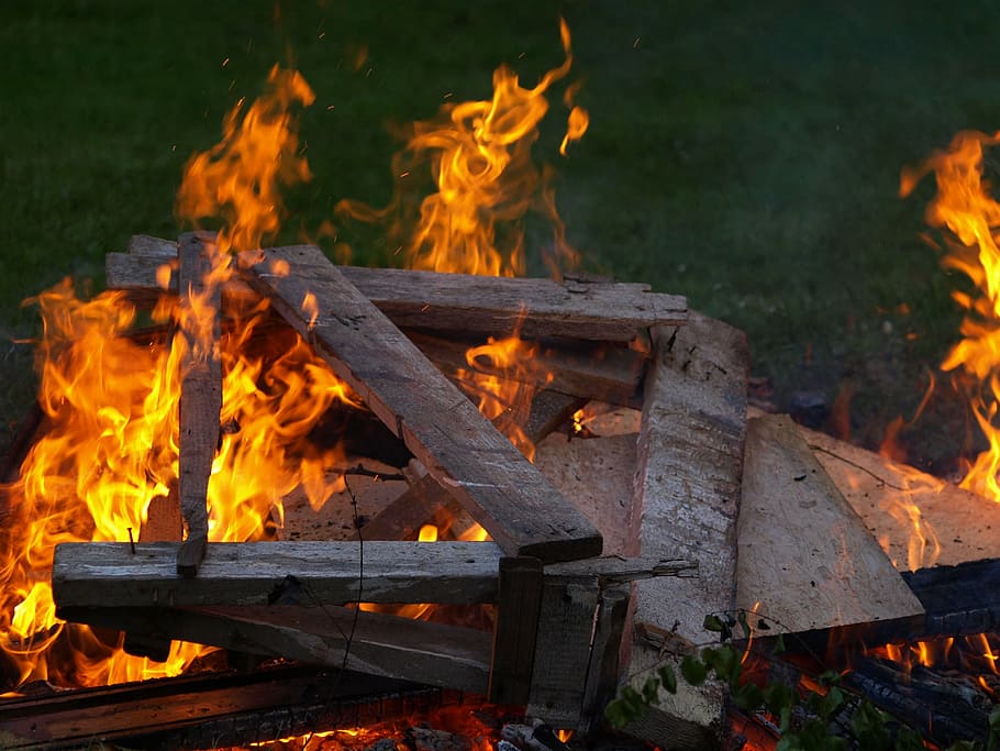 fire, wood fire, flame, burn, brand, blaze flame, heat, burning HD wallpaper