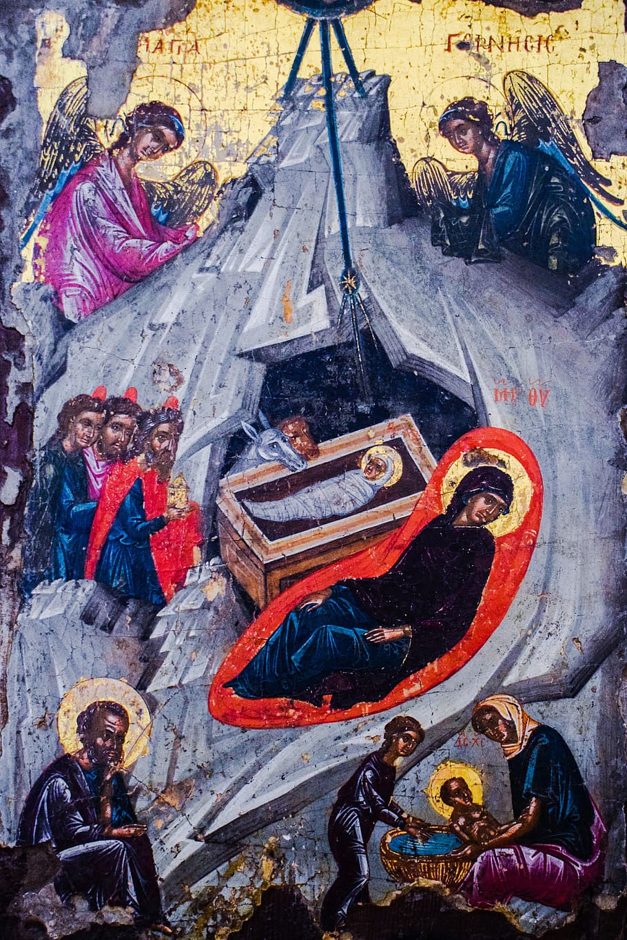 Nativity Of Christ, Icon, Wooden, 18th century, cyprus, church, HD wallpaper
