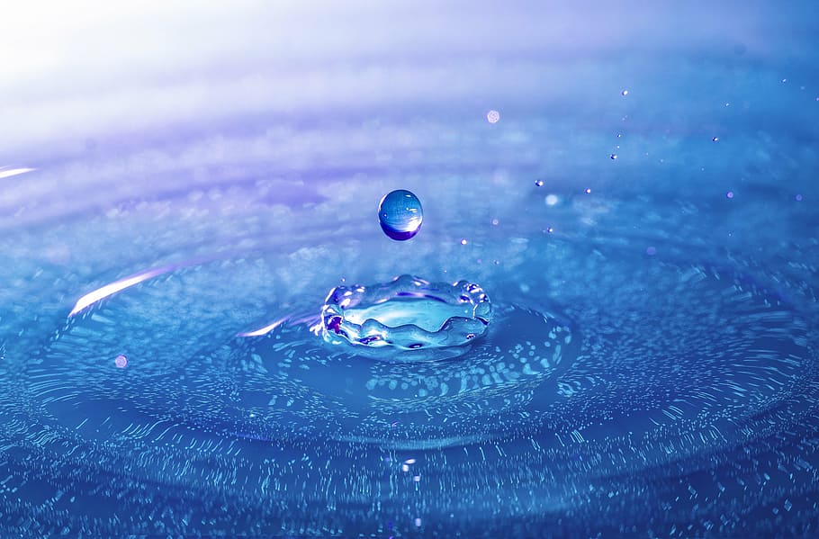 water droplet, drip, highspeed photography, drop of water, spray, HD wallpaper