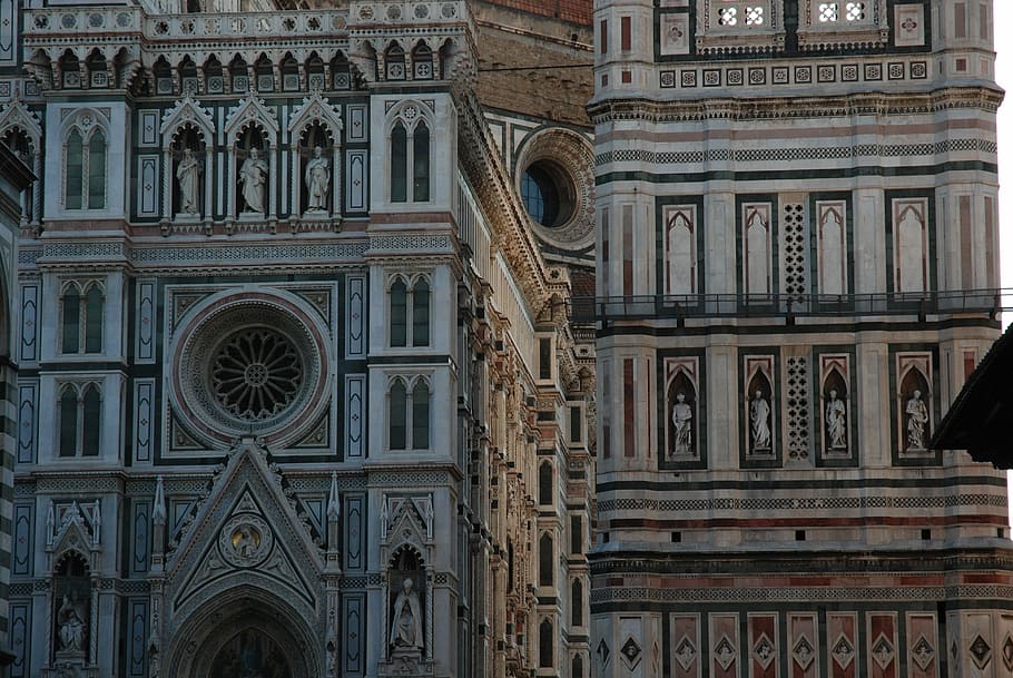 florence, italy, italia, monuments, sculptures, architecture, HD wallpaper