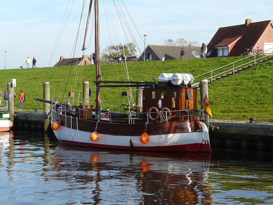 water, cutter, shrimp, east frisia, ship, boot, fishing, fisheries, HD wallpaper