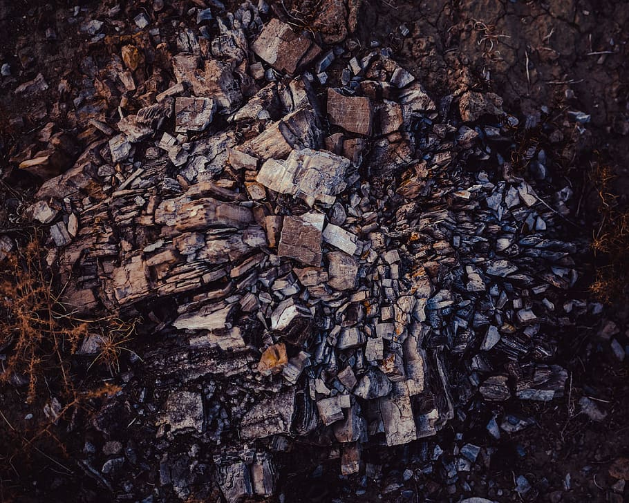 brown firewood, close-up photography of stones, rock, cliff, mountain HD wallpaper