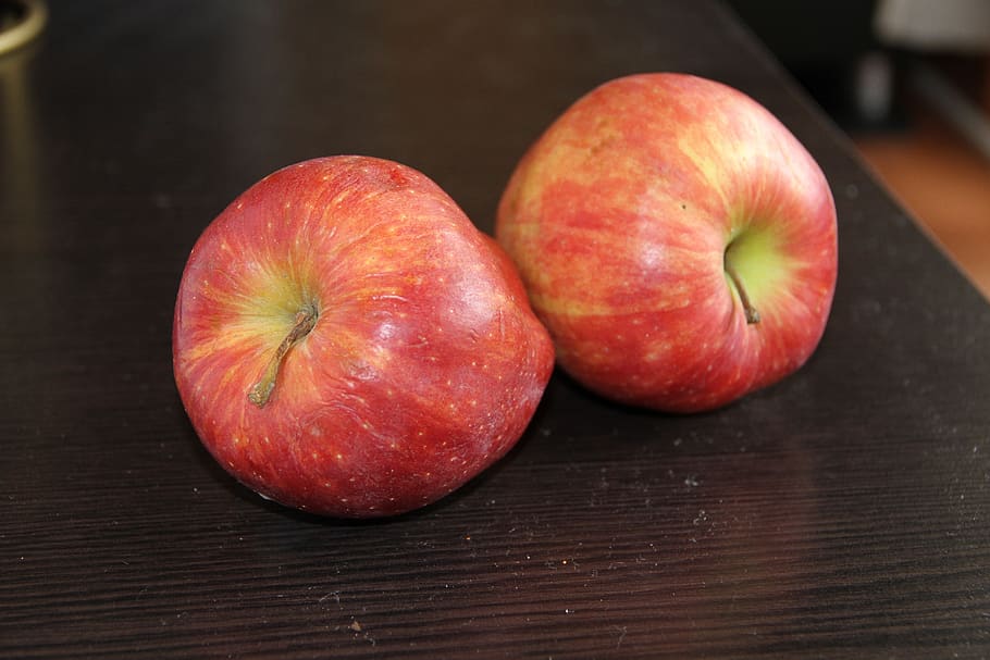 apples, red, fruit, food and drink, healthy eating, wood - material HD wallpaper