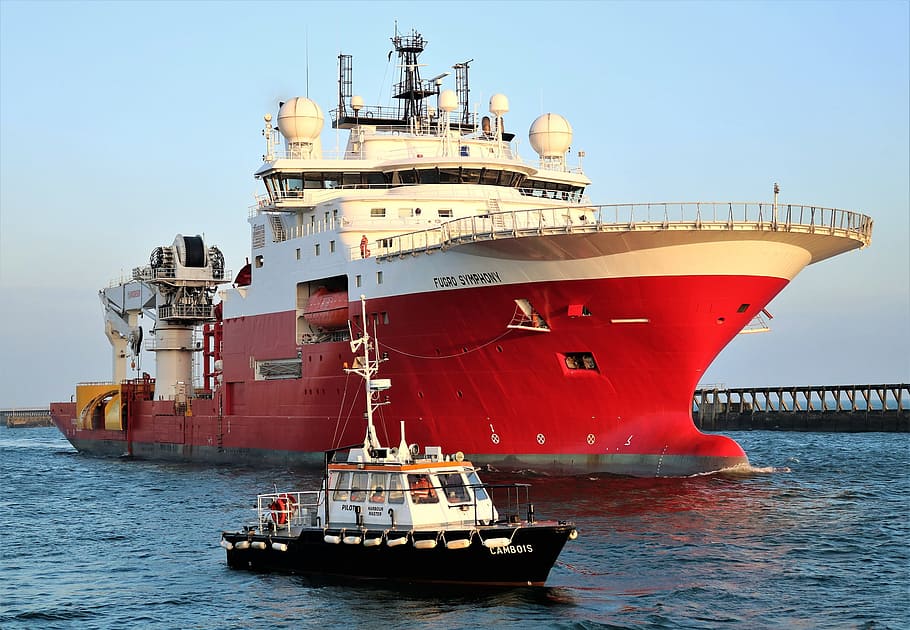 ship, offshore, cargo, transportation, nautical vessel, mode of transportation HD wallpaper