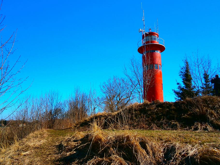 lighthouse, sky, spring, beacon, coast, nautical, coastline HD wallpaper