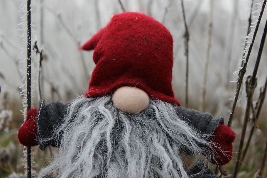 imp, santa claus, dwarf, cap, figure, nicholas, red, christmas greeting HD wallpaper