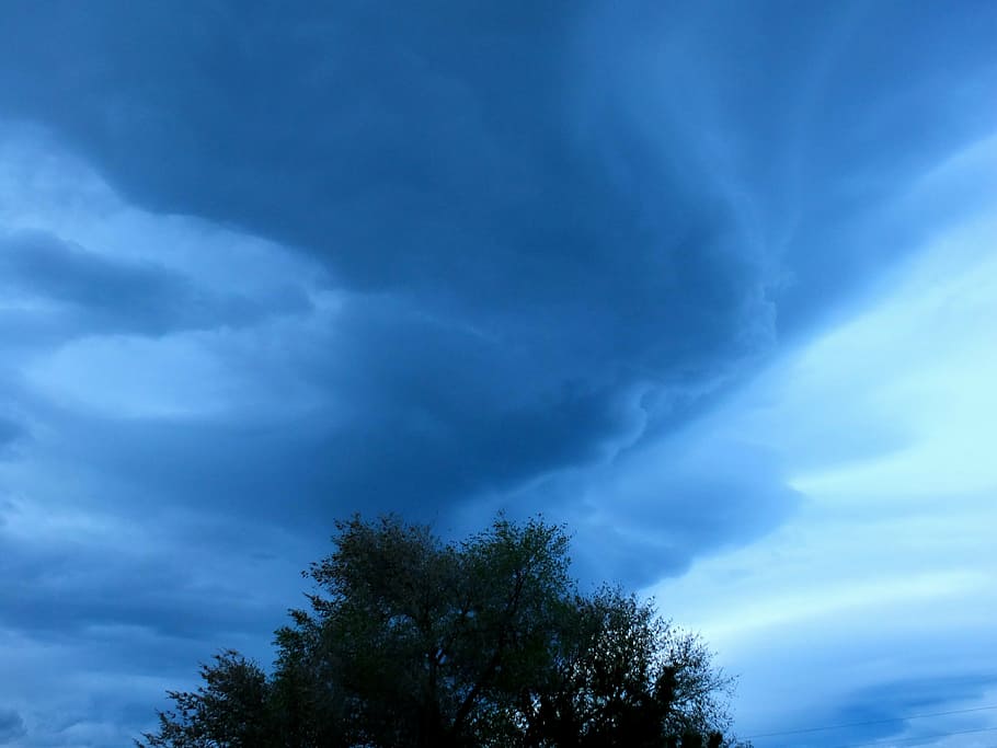 clouds, tree, storm, evening, dark, scenic, utah, cloud - sky HD wallpaper