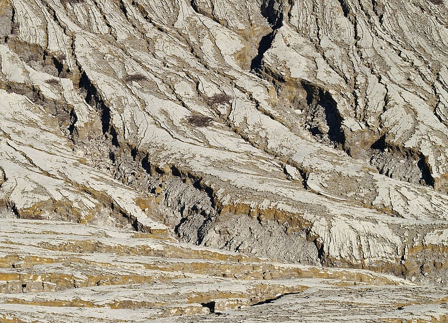 Lava, Volcano, Java, extinct, rock - object, fossil, nature HD wallpaper