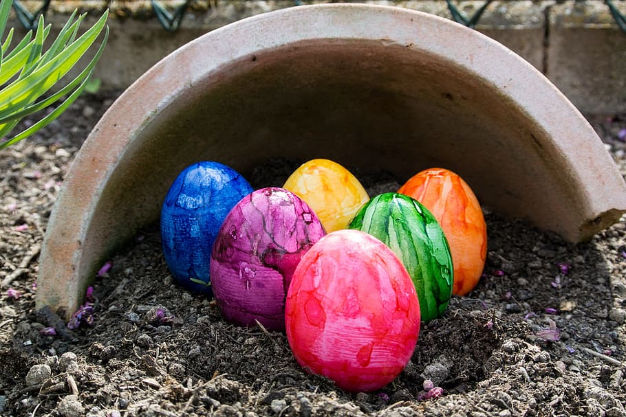 Easter Eggs, Colorful, decoration, happy easter, colored, easter egg painting HD wallpaper