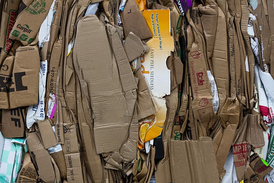 cardboard lot, brown cardboard box lot, boxes, recycling, rubbish, HD wallpaper