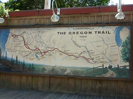 The Oregon Trail, map, history, historic, museum, state history museum HD wallpaper