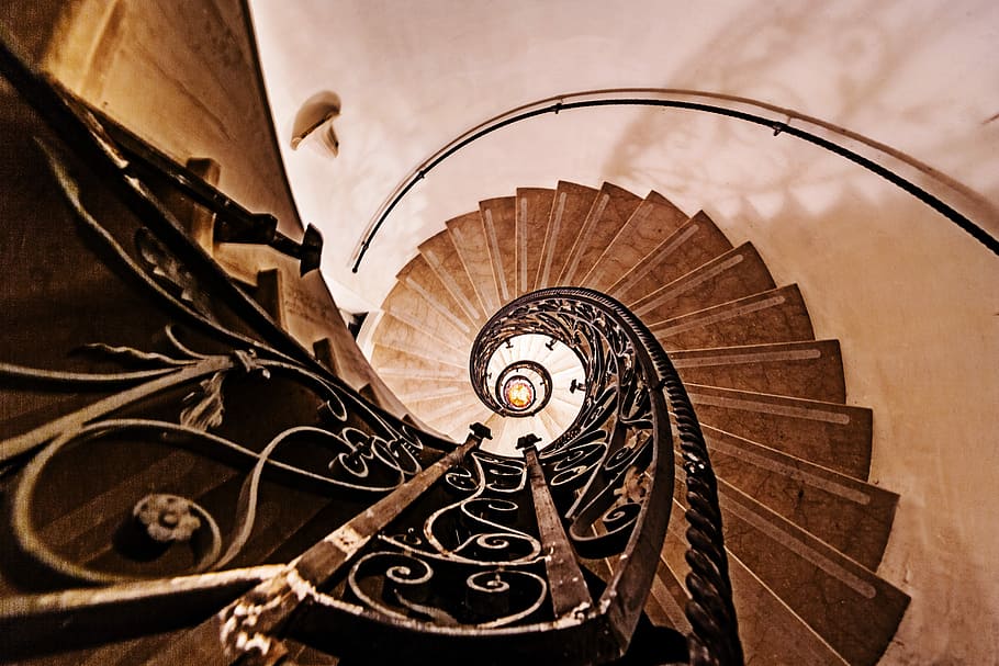 scale, design, house, interior, get down, staircase, spiral staircase HD wallpaper