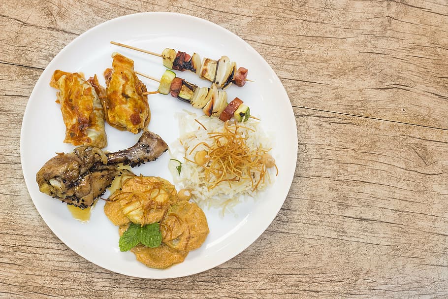 gastronomy, peruvian, chicken, plate, food and drink, table HD wallpaper