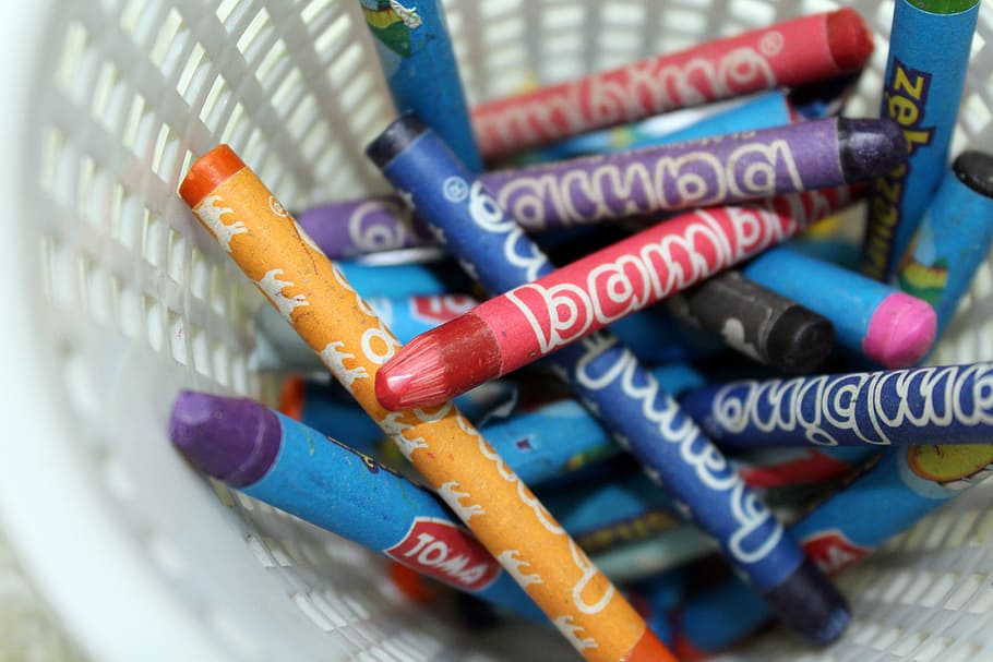 crayons, drawing, coloring, children, fun, science, childhood HD wallpaper