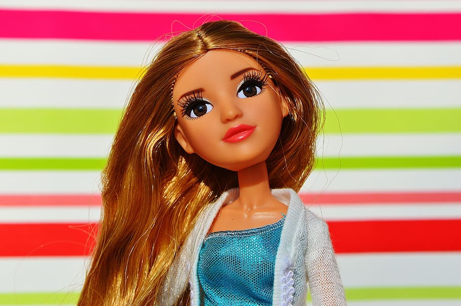 doll, pretty, face, eyes, beauty, hair, girl, play, children toys HD wallpaper