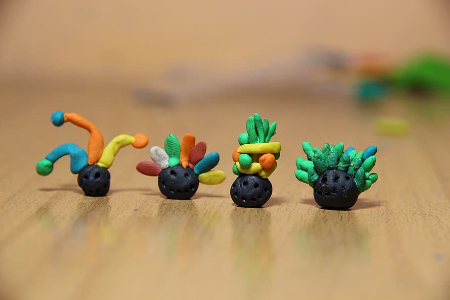 Men, Head, Plasticine, Modeling, children's creativity, multi Colored HD wallpaper