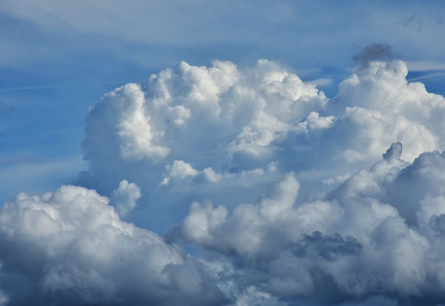 bird's eye photo of white clouds, nature, clouds form, sky HD wallpaper