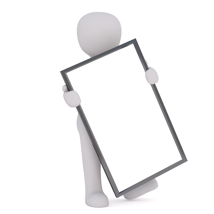 man holding rectangular framed mirror sheet illustration, males