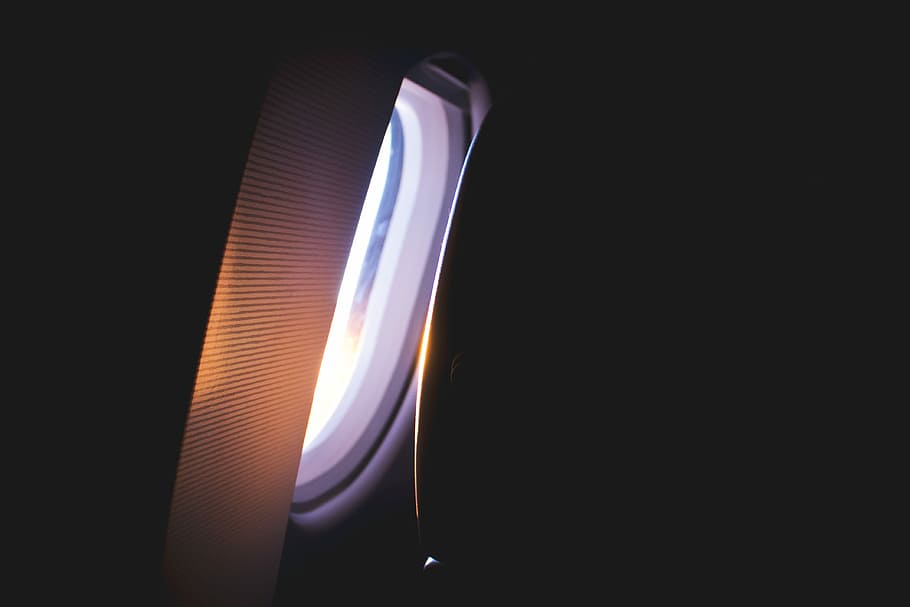 untitled, airplane window, flying, flight, sun, heat - temperature, HD wallpaper