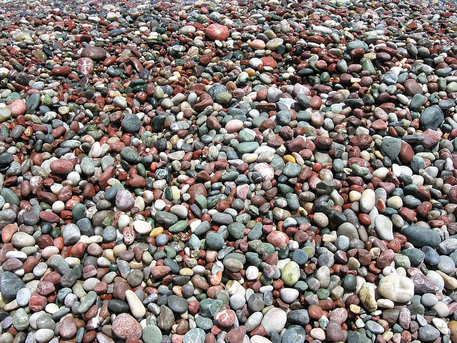 pebbles, beach, nature, seaside, texture, rock, full frame HD wallpaper