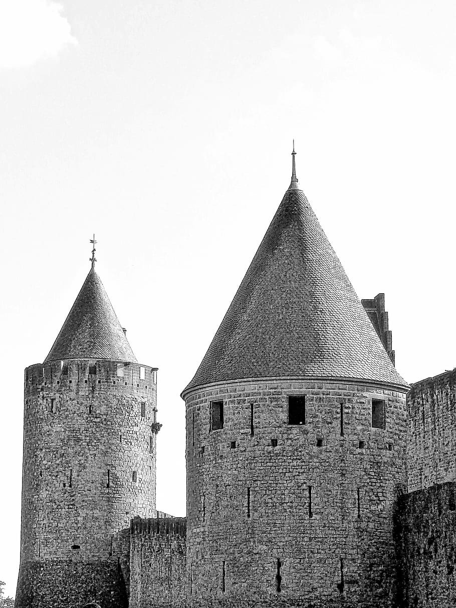 spire, castle, tower, architectural, medieval, construction HD wallpaper
