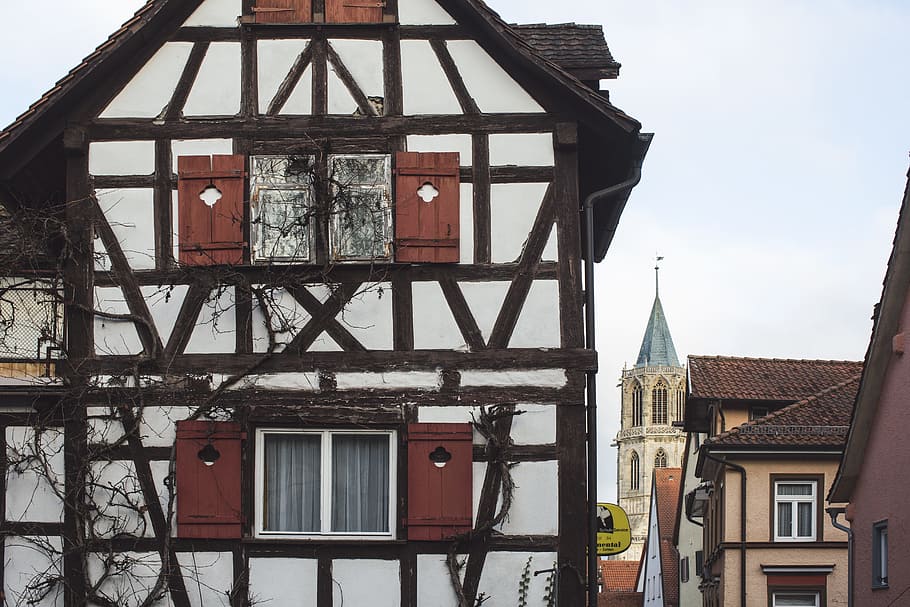 architecture, germany, rottweil, facade, truss, home, baden württemberg HD wallpaper