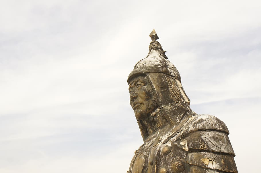 mongolia, path, status, sculpture, statue, low angle view, architecture HD wallpaper