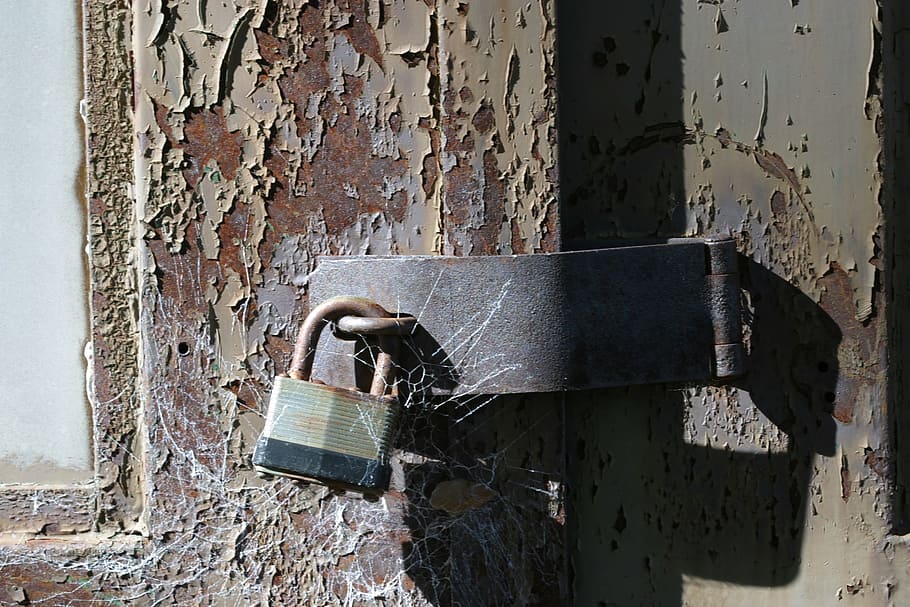 Lock, Padlock, Door, Weathered, Security, protection, safety HD wallpaper