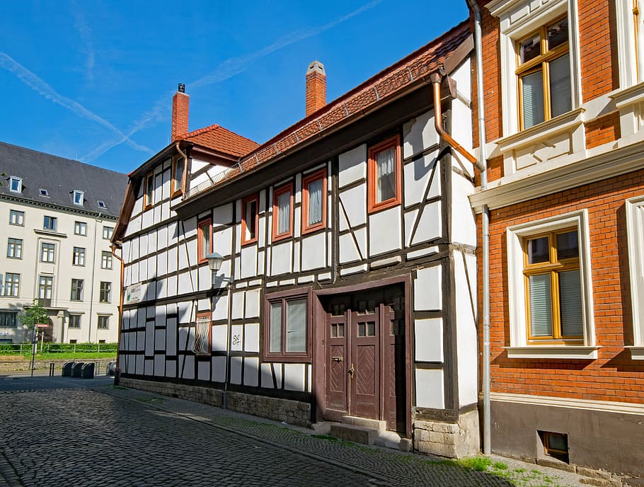 erfurt, thuringia germany, old town, old building, places of interest, HD wallpaper