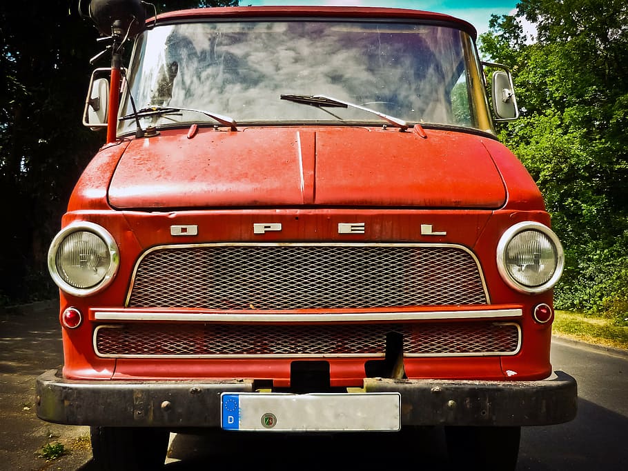 auto, opel, oldtimer, opel blitz, fire, nostalgia, vehicles HD wallpaper