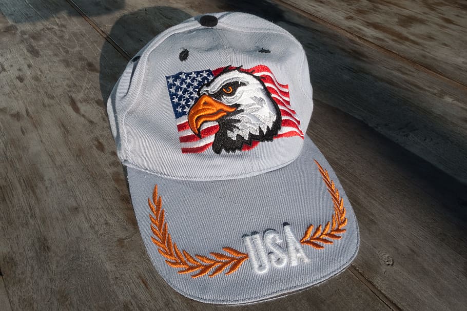 Baseball Cap, Plate, Flag, plate cap, stars and stripes, adler HD wallpaper