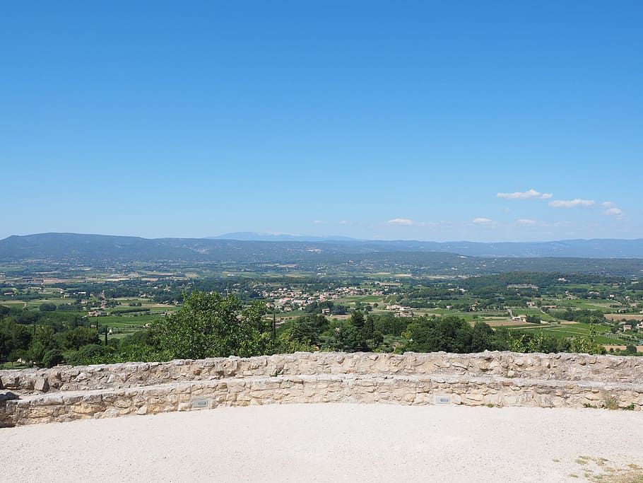 View, Provence, Ventoux, Village, France, oppede-le-vieux, department of vaucluse, HD wallpaper