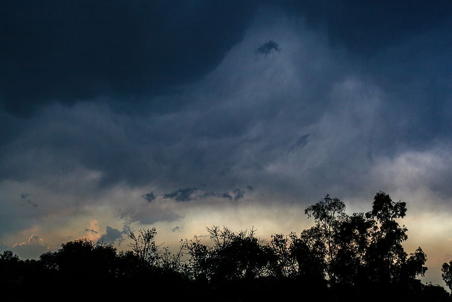 nature, panoramic, sky, landscape, sunset, outdoors, tree, dark HD wallpaper