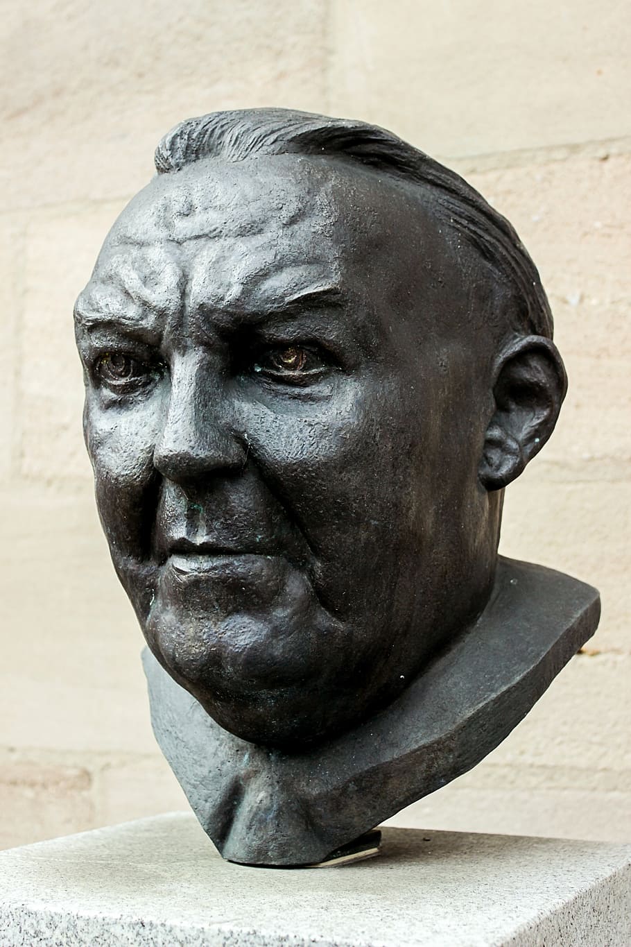 bust, chancellor, sculpture, policy, monument, fürth, middle franconia