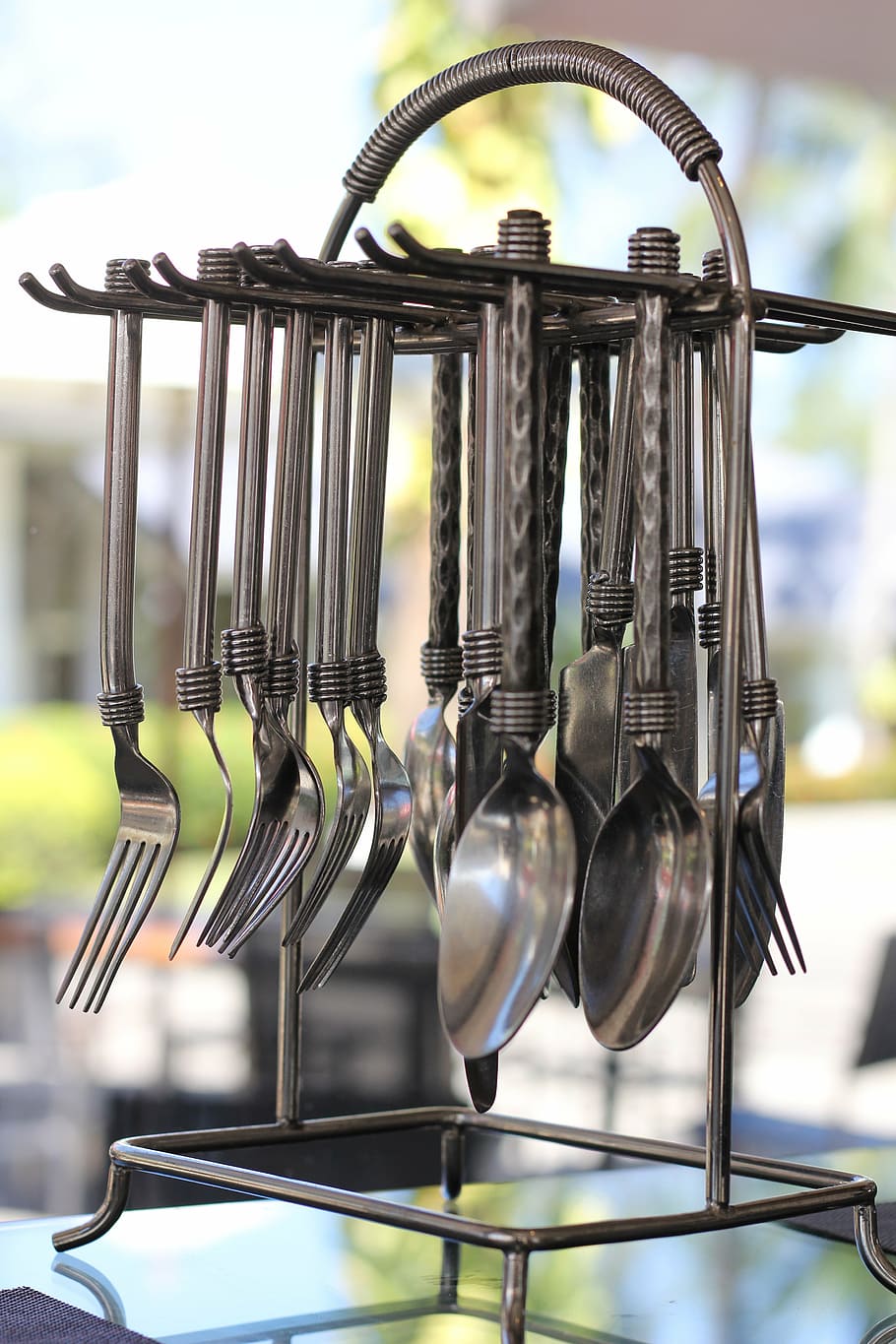 fork, spoon, food, metal, focus on foreground, no people, close-up HD wallpaper