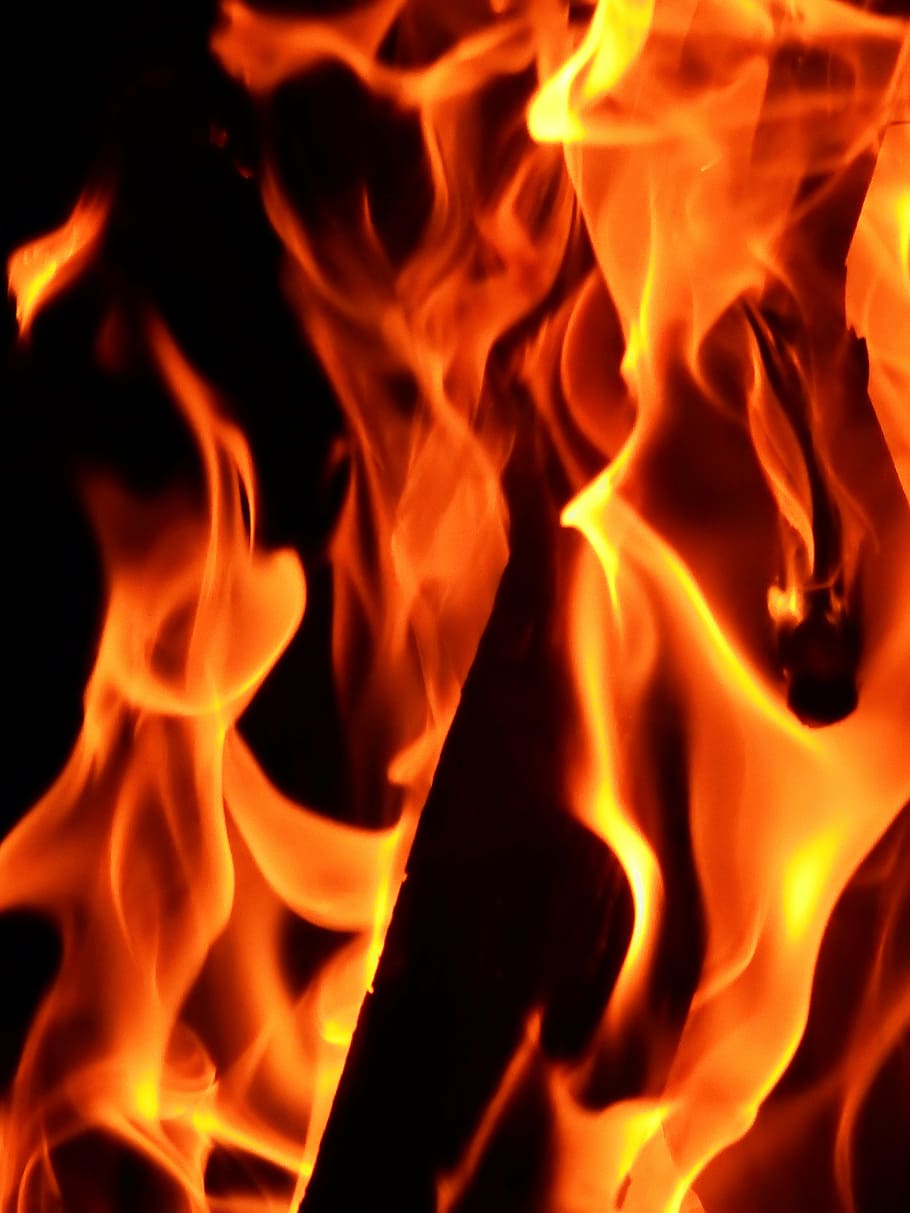fire, flame, burn, wood fire, hot, brand, beautiful, background HD wallpaper