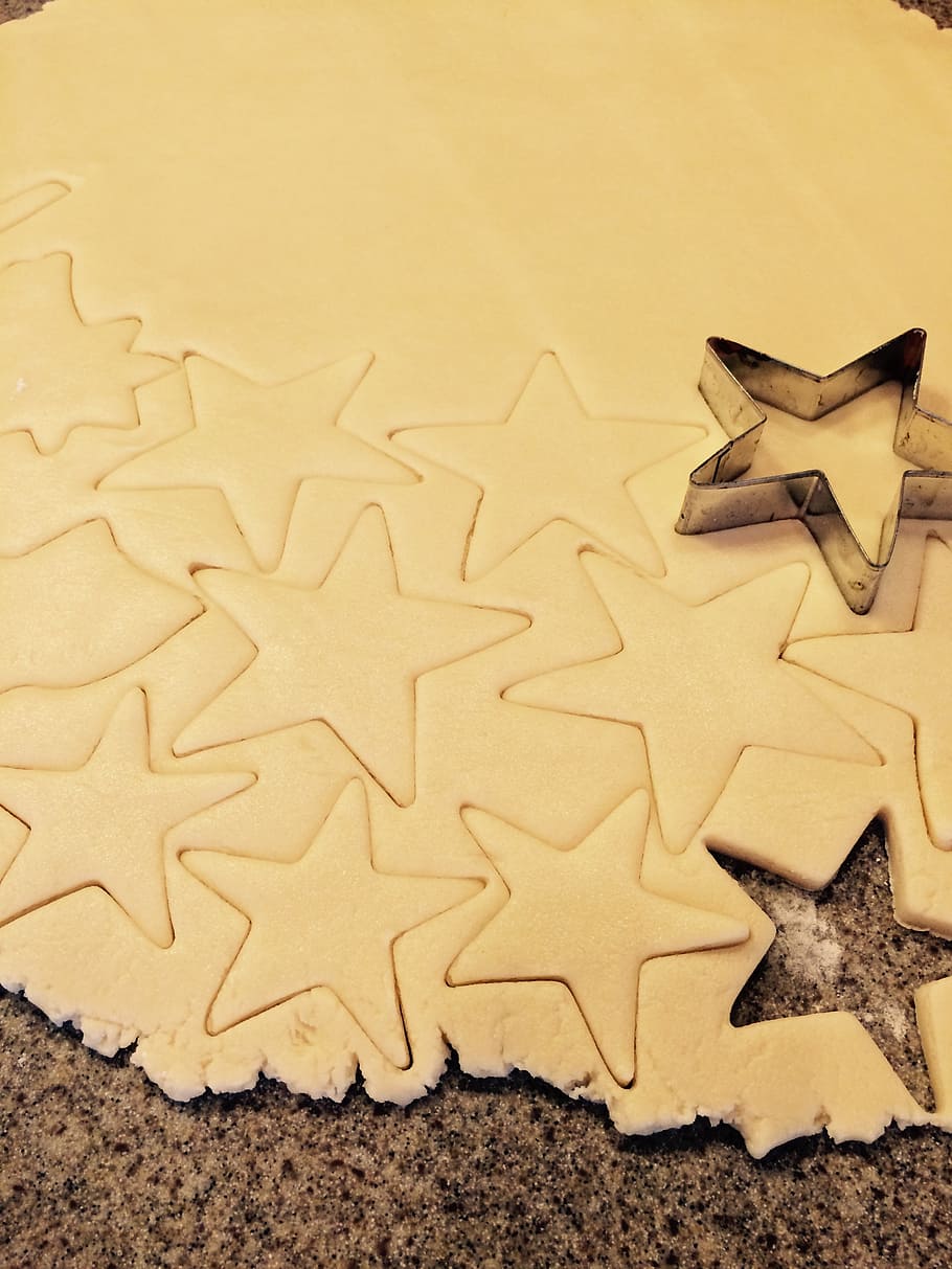 sugar cookies, star cookies, 4th of july, shape cookies, cookie cut outs, HD wallpaper