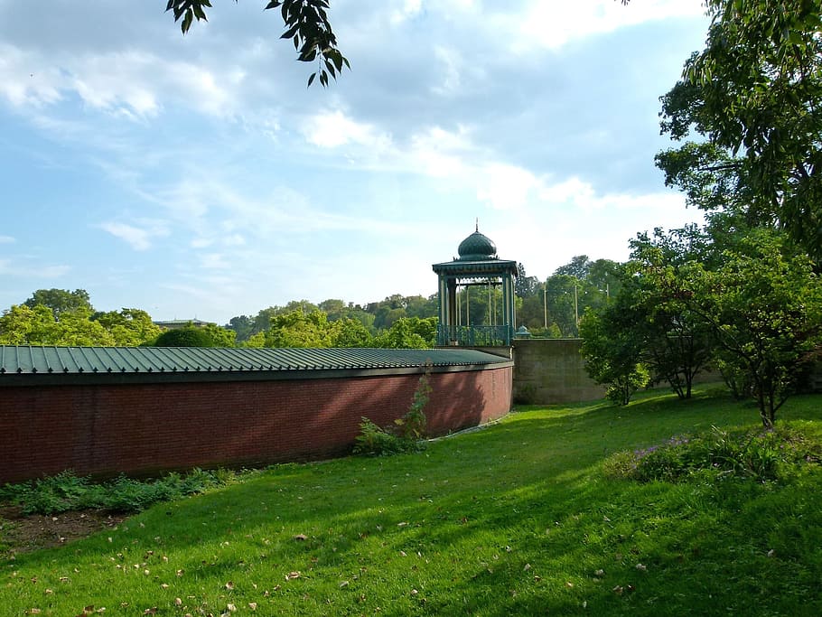 Germany, Landscape, Forest, Trees, Sky, clouds, stuttgart, botanical garden HD wallpaper