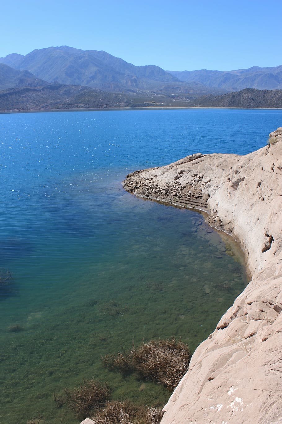 water, mountain, dam, waters, mountains, rocks, beauty in nature HD wallpaper