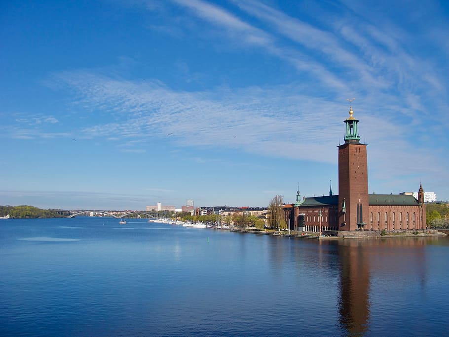Stockholm, City Hall, Horizon, Skyline, sweden, architecture