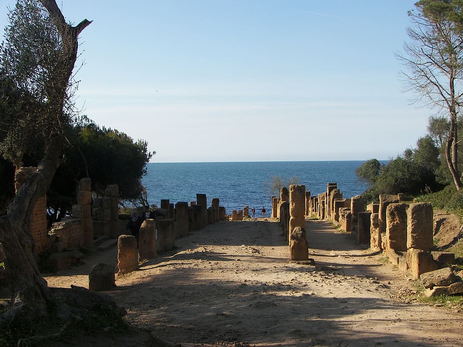 tipasa, algeria, ancient, archaeological, roman, stone, tipaza HD wallpaper