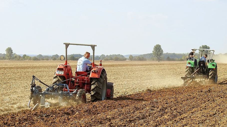 Arable, Plow, Agriculture, Tractor, field, ploughing, agricultural tractor HD wallpaper