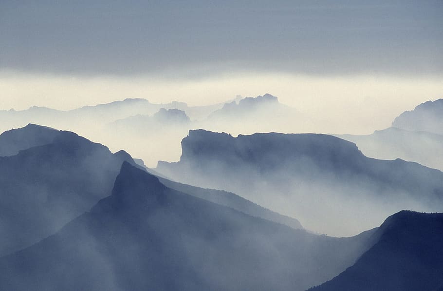 cold, snow, landscape, mountains, adventure, clouds, dark clouds HD wallpaper