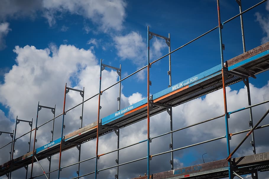 Online crop | HD wallpaper: scaffold, construction, build, site